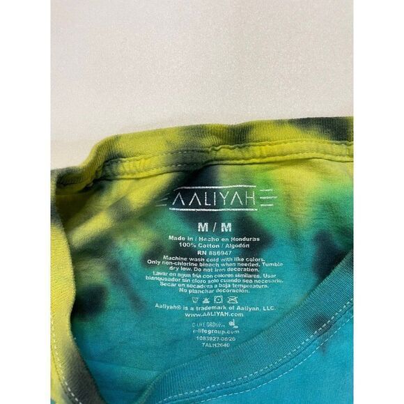 Aaliyah Graphic T-shirt Men Medium Oversize Multicolor Tie Dye Music - Picture 4 of 5
